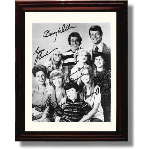 Framed Brady Bunch Autograph Replica Print