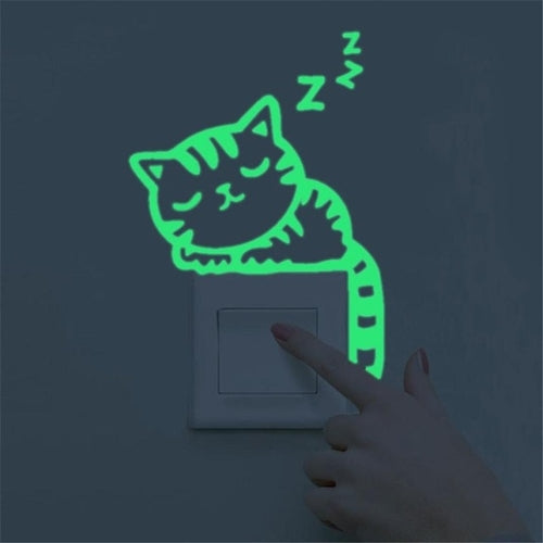 Luminous Cartoon Switch Sticker Glow in the Dark