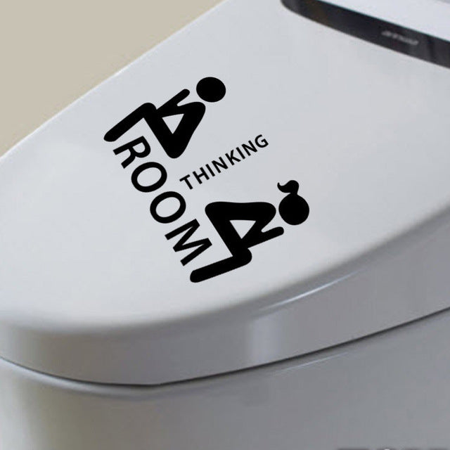 New Toilet Seat Wall Sticker Vinyl Art Removable