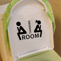 New Toilet Seat Wall Sticker Vinyl Art Removable