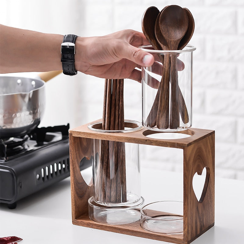 Wooden Kitchen Rack