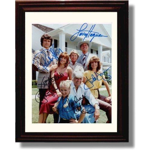 Framed Dallas Autograph Promo Print - Dallas Cast